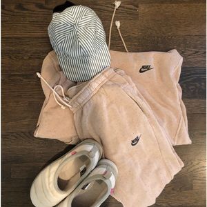 Nike Speckled Cream Hoodie and Sweats